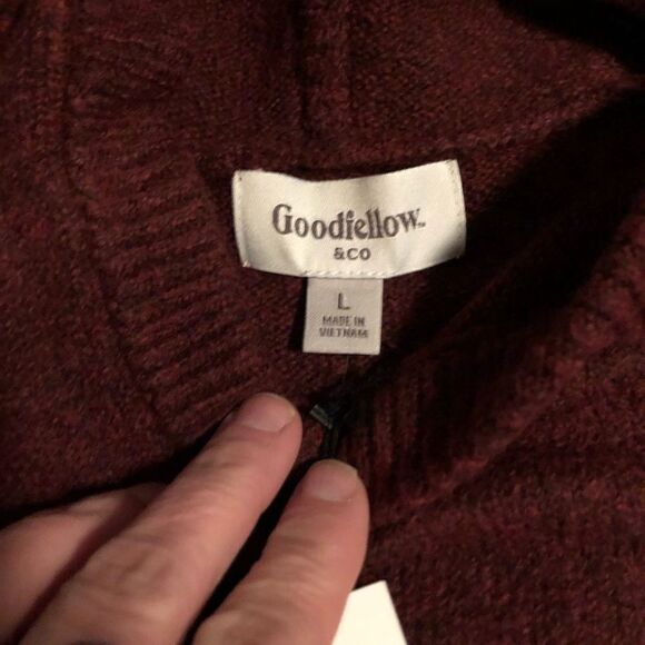 Goodfellow hooded sweater size large soft thick mens - Picture 6 of 7